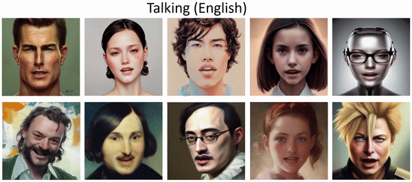 图2 官方 README 演示效果:单张人像照片 + 音频生成说话头视频(README 官方 GIF)