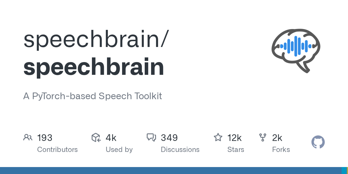 speechbrain 官方预览图