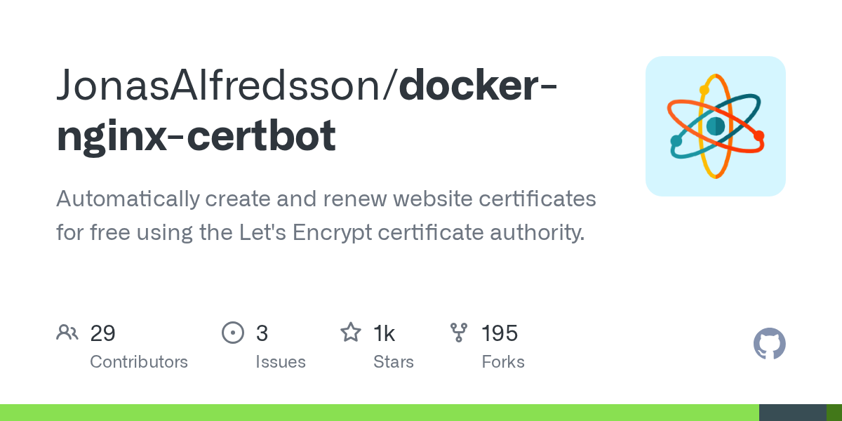 docker-nginx-certbot：Nginx 容器自动申请续期 Let's Encrypt 证书部署指南 的封面