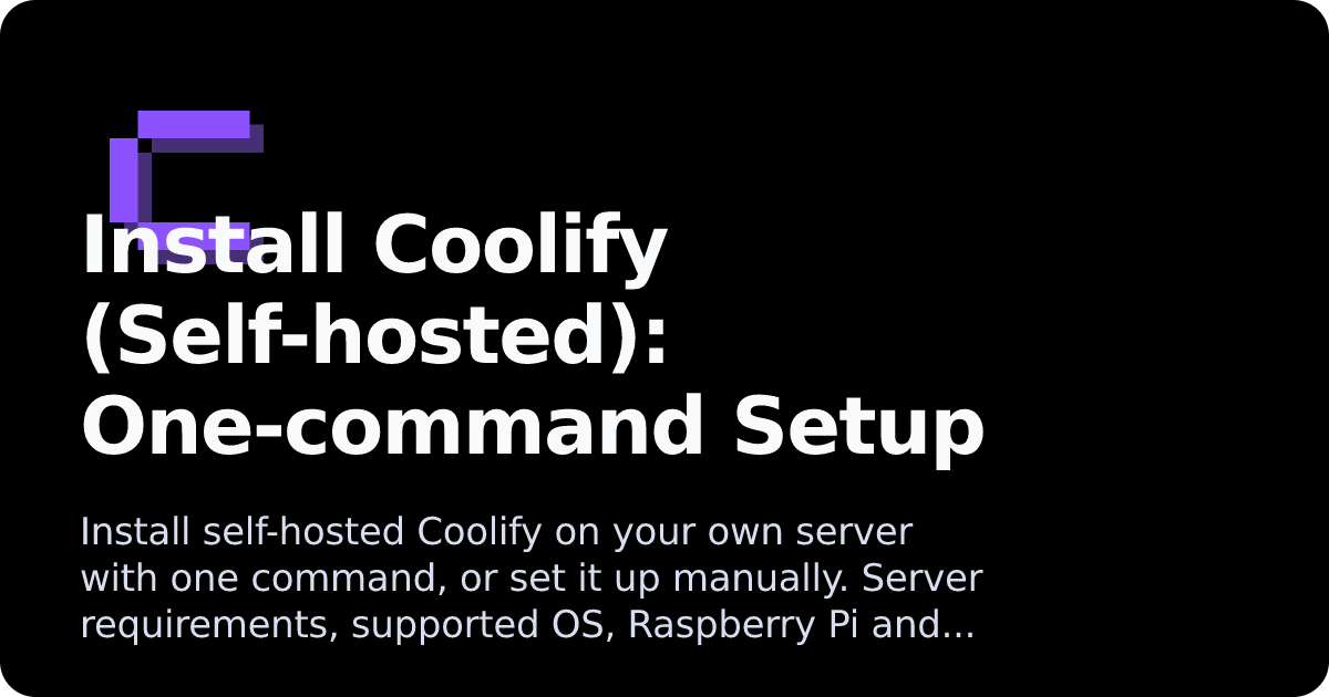 Coolify 安装文档配图